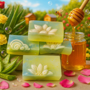Jabón de aloe vera con miel