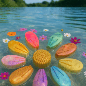 Jabón con forma de flor