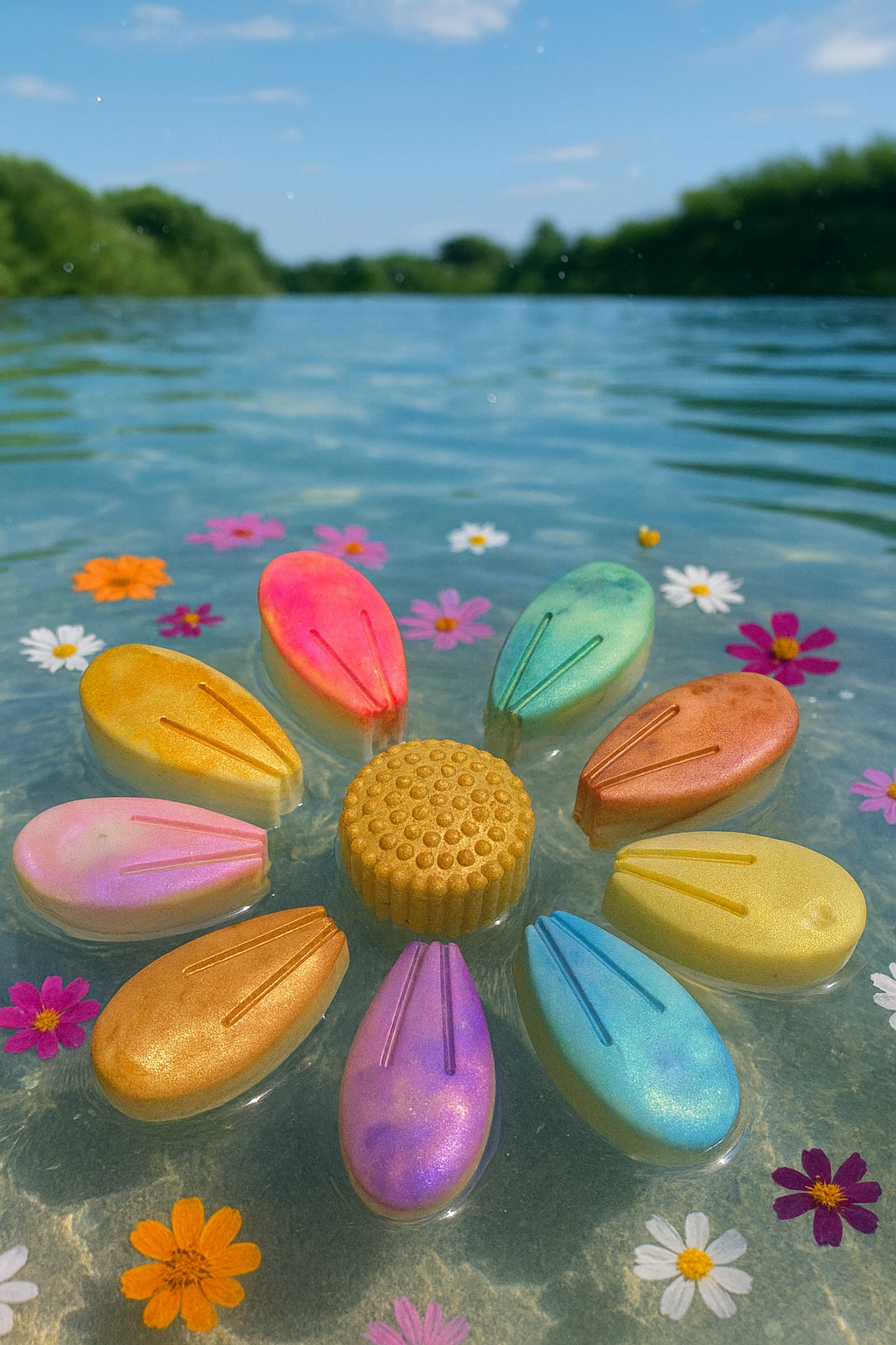 Jabón con forma de flor