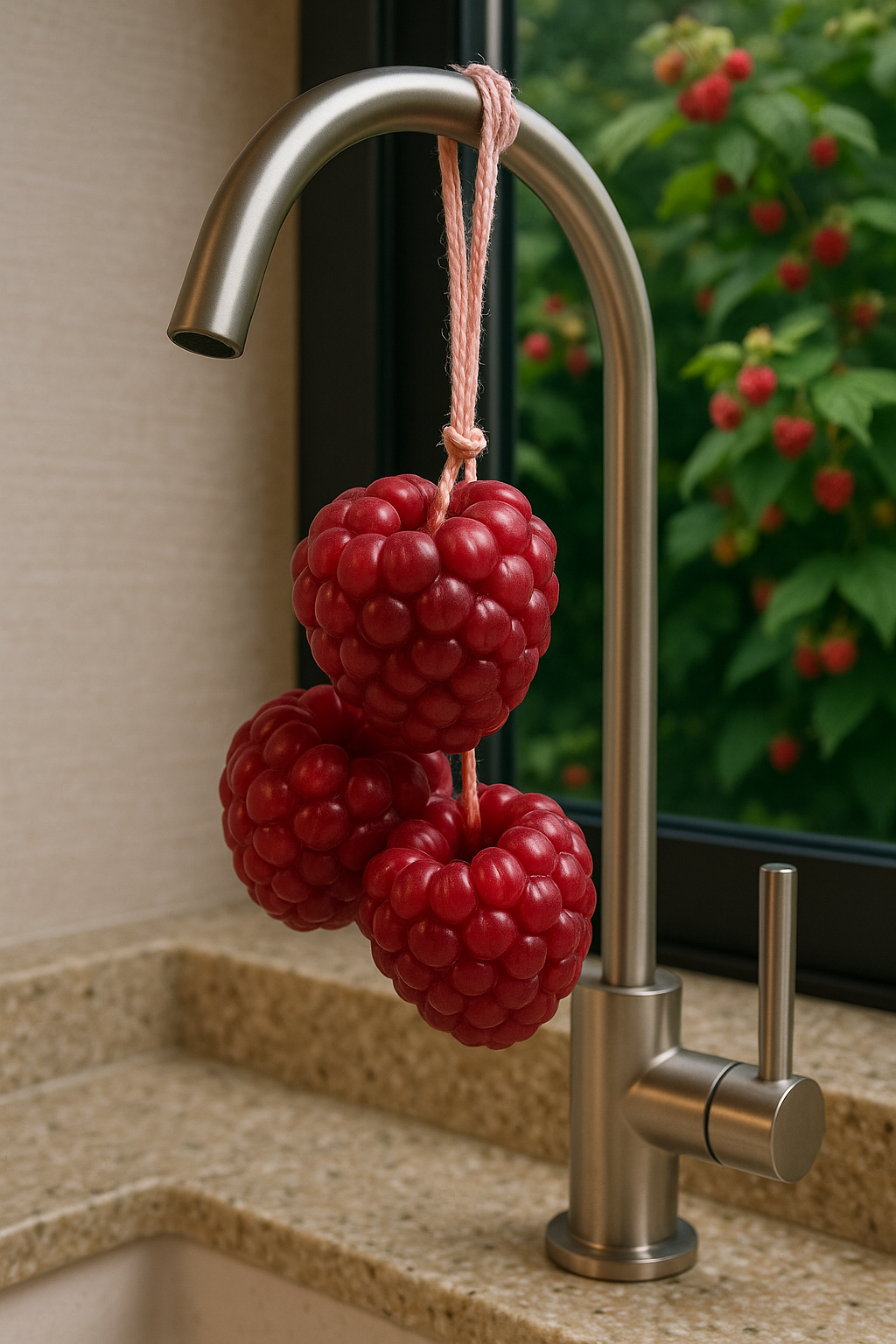 Jabón colgante (frambuesas)