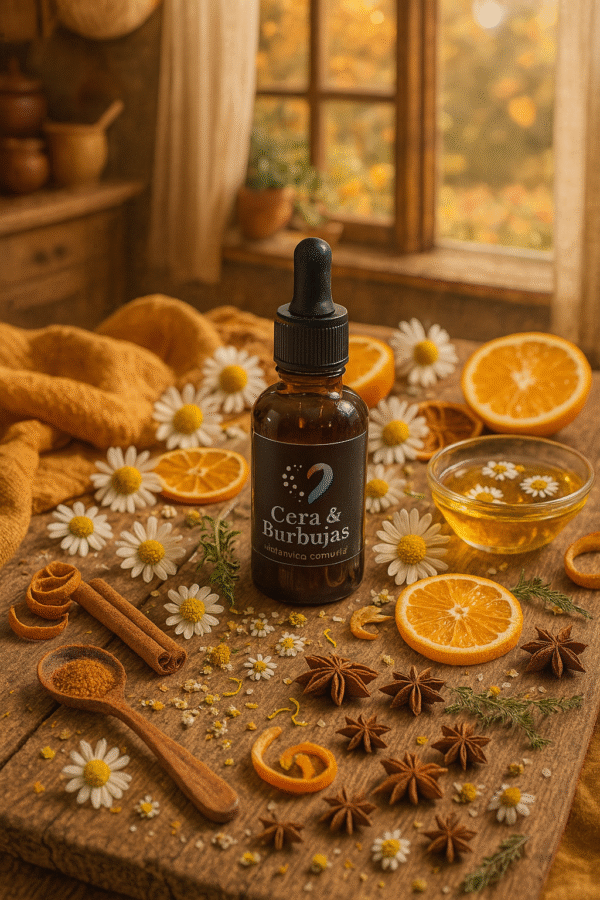 Oleato de manzanilla, naranja y canela