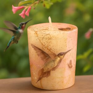 Vela decoupage de colibrí
