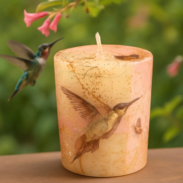 Vela decoupage de colibrí