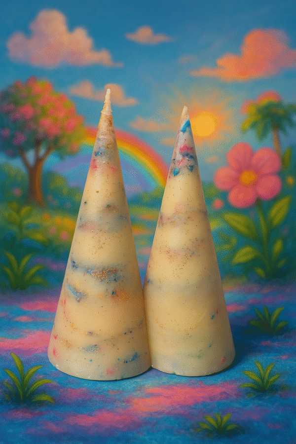 Vela de cono (blanca)