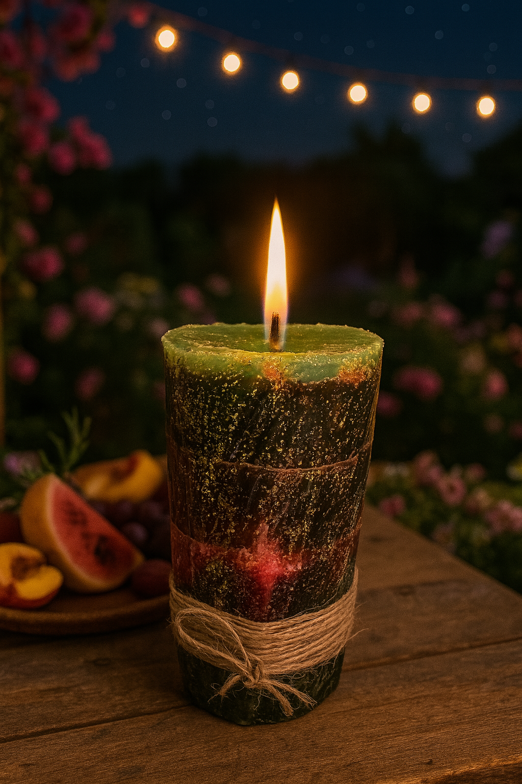 Vela aromática (con yute)