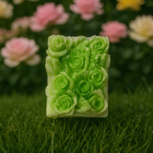 Rosas en relieve (leche de cabra)