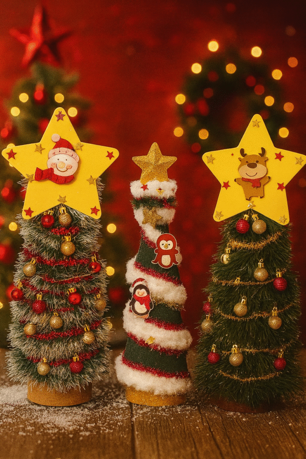 Árbol de navidad con reciclaje