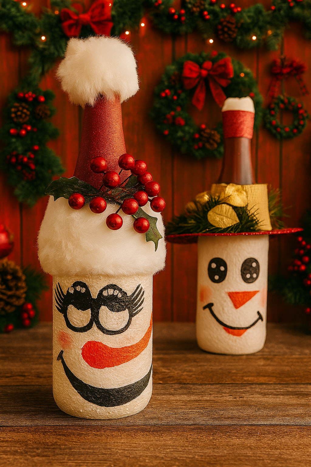 Botellas navideñas