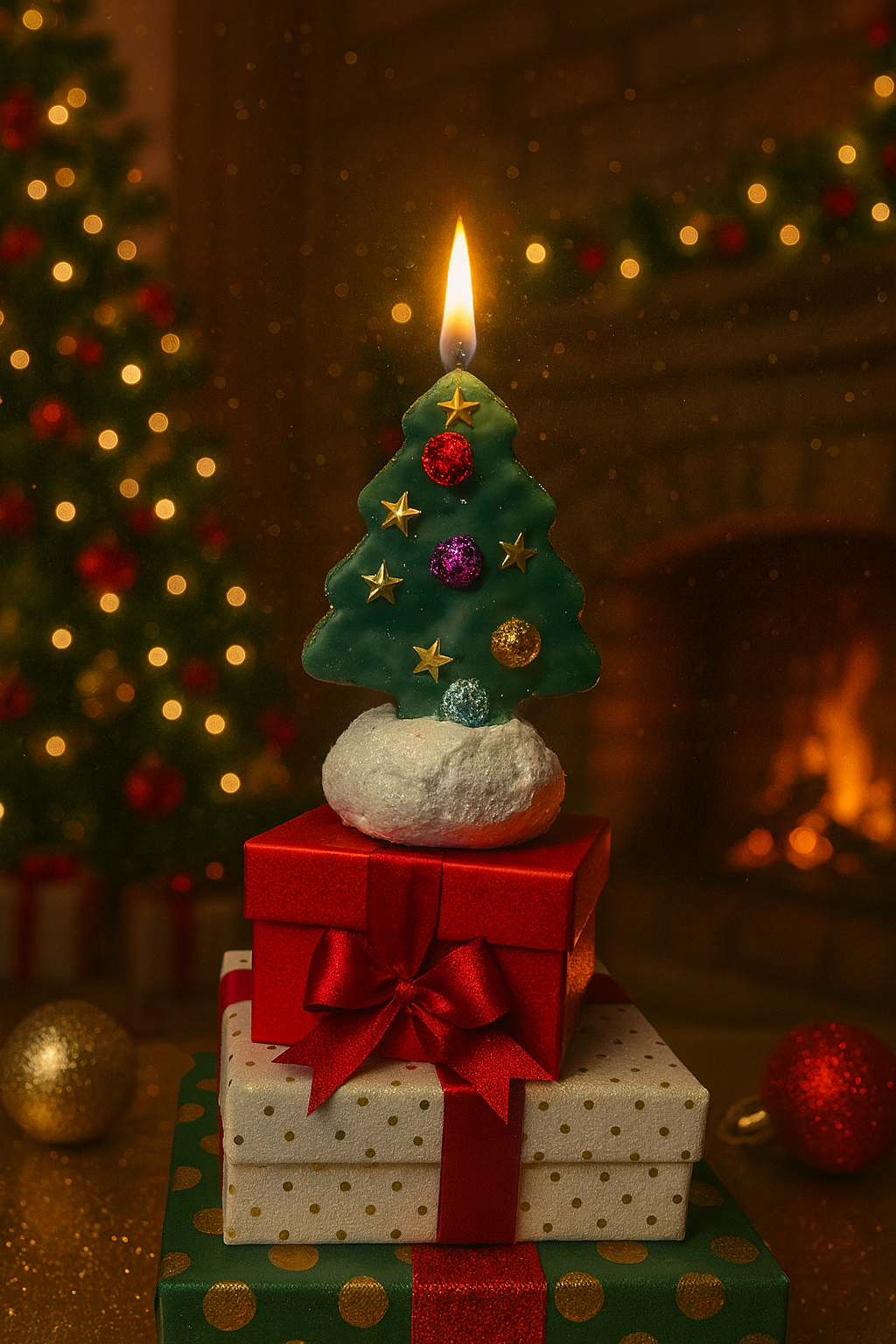 Vela navideña (árbol de navidad)